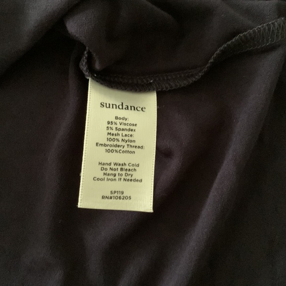 NEW Sundance Navy Elegance Lace Tee size L - Picture 8 of 8